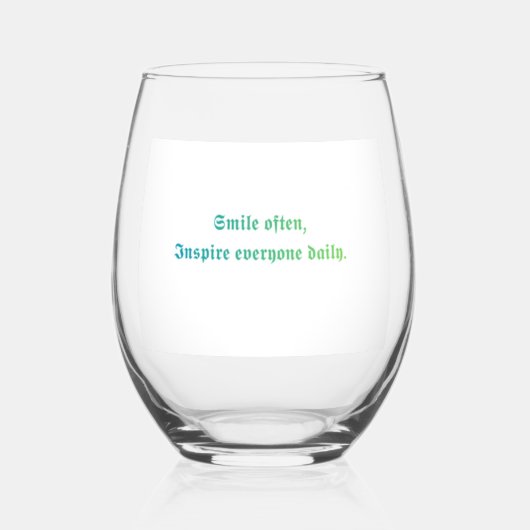 Lach inspireert dagelijkse glas (Voorkant)