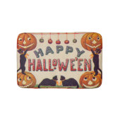 Lach Jack O Lantern Pumpkin Black Cat Apples Badmat (Voorkant)
