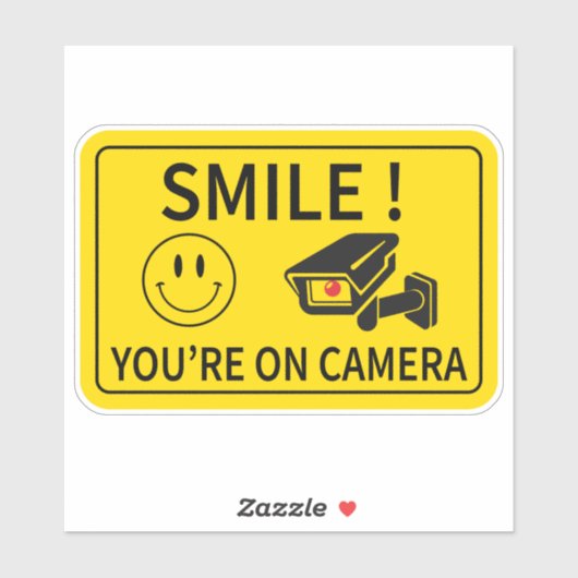 Lach je bent aan het camerakeken sticker (Vel)