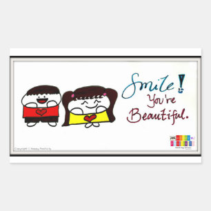 Lach! Je bent mooie Stickers