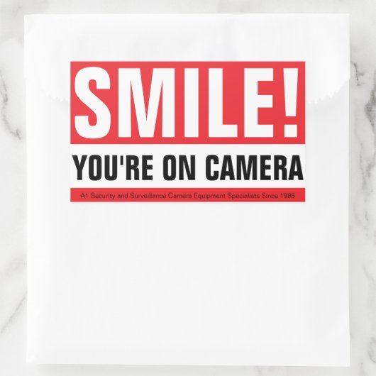 Lach, je eigen camera! rechthoekige sticker (Tas)