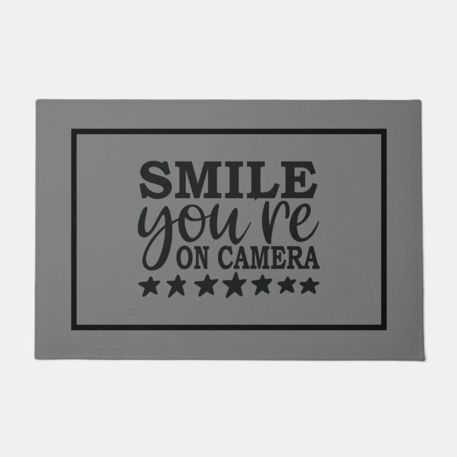 Lach je op camera deurmat (Voorkant)