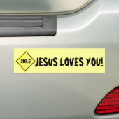 Lach, Jezus houdt van je klassieke Bumpersticker (Op auto)