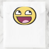 LACH JEZUS HOUDT VAN JE OVALE STICKER (Tas)