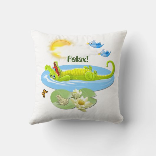 Lach Krokodil! Kussen (Achterkant)