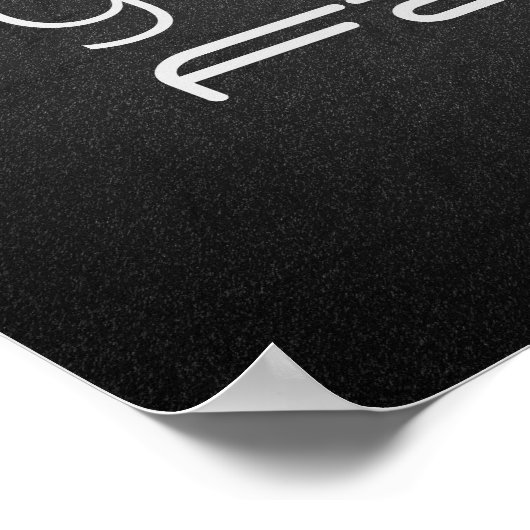 Lach & kweek vet grappig houtskool zwart poster (Hoek)