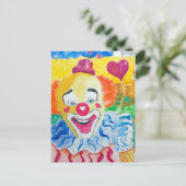 Lach Larry the Clown Briefkaart (Staand voorkant)