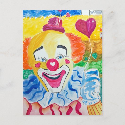 Lach Larry the Clown Briefkaart (Voorkant)