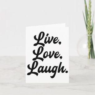 Lach Liefde Leef Retro Meditatie Mindful Positivit Kaart