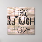 Lach live uit naar roestvrij houten wanddoek canvas afdruk (Voorkant)