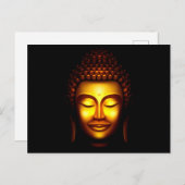 Lach Lord Buddha Gold en Black Briefkaart (Voorkant / Achterkant)