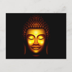 Lach Lord Buddha Gold en Black Briefkaart