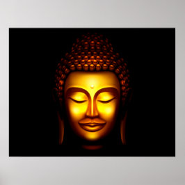 Lach Lord Buddha Gold en Black Poster