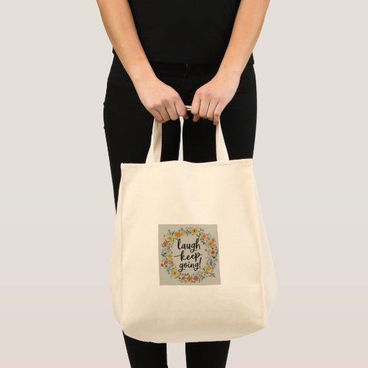 Lach maar door tote bag (Voorkant (product))