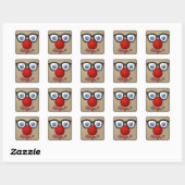 Lach maar vierkante sticker (Vel)