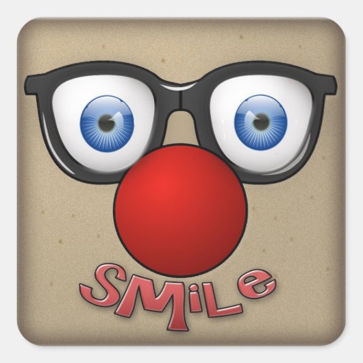 Lach maar vierkante sticker (Voorkant)