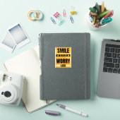 Lach meer, maak je minder zorgen sticker (iPad Cover)