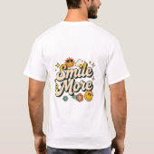 Lach Meer Vintage Smiley Kunst T-shirt (Achterkant)