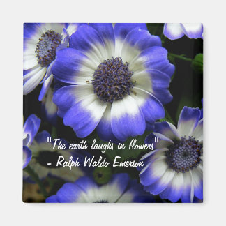 Lach met bloemen magneet