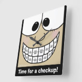 Lach met Braces Vierkante Klok (Hoek)