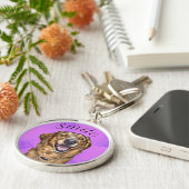 Lach Met Een Puppy Sleutelhanger (Zijkant)