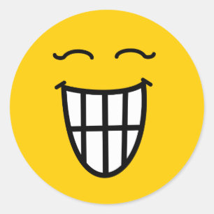 Lach met een taaie glimlach ronde sticker