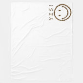 Lach met koffiebonen fleece deken (Voorkant)