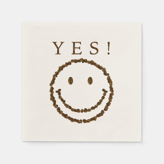 Lach met koffiebonen servet (Voorkant)