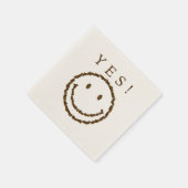 Lach met koffiebonen servet (Hoek)