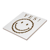 Lach met koffiebonen tegeltje (Zijkant)