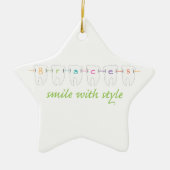 Lach met stijl keramisch ornament (Voorkant)