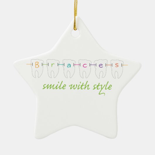 Lach met stijl keramisch ornament (Voorkant)