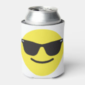 Lach met zonnebril naar Emoji-Mok Blikjeskoeler (Blikje Voorkant)