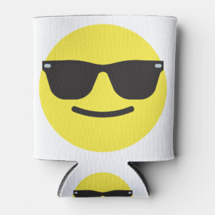 Lach met zonnebril naar Emoji Mok Blikjeskoeler