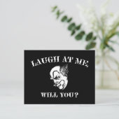 Lach naar me, wil je? briefkaart (Staand voorkant)