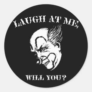 Lach naar me, wil je? ronde sticker