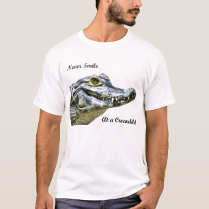 Lach nooit op een krokodil! t-shirt