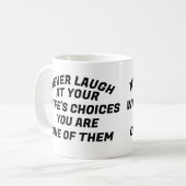 Lach nooit, T-shirt Koffiemok (Voorkant links)