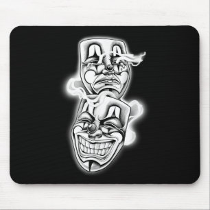 Lach nu Huil later Chicano Tattoo Flash Muismat
