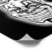 Lach nu Huil later Chicano Tattoo Flash Poster (Hoek)