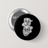 Lach nu Huil later Chicano Tattoo Flash Ronde Button 5,7 Cm (Voorkant /achterkant)