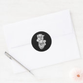 Lach nu Huil later Chicano Tattoo Flash Ronde Sticker (Envelop)