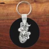 Lach nu Huil later Chicano Tattoo Flash Sleutelhanger (Voorkant)