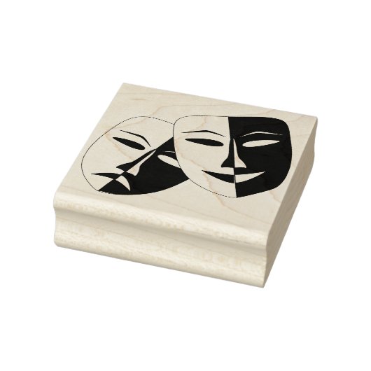 Lach nu huilen later masker rubberstempel (Stempel)