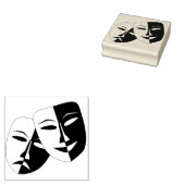 Lach nu huilen later masker rubberstempel (Gestempeld)