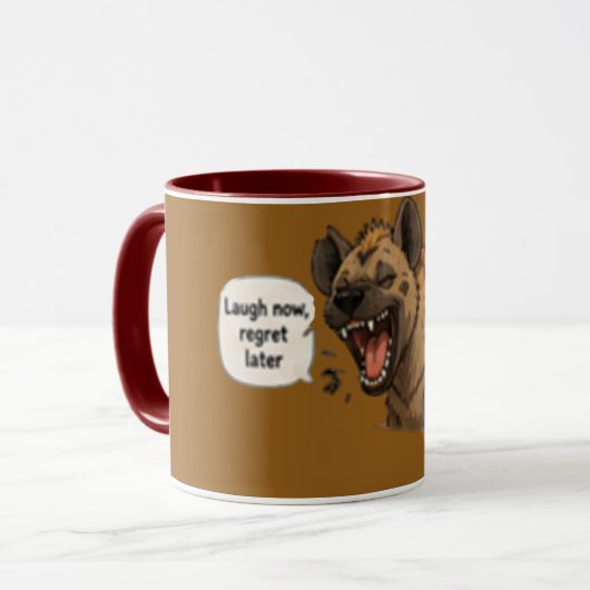 Lach Nu, Later Berouw | Grappige Koffie Mok (Voorkant links)
