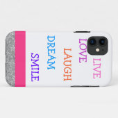 Lach om liefde en lach Case-Mate iPhone case (Achterkant (horizontaal))
