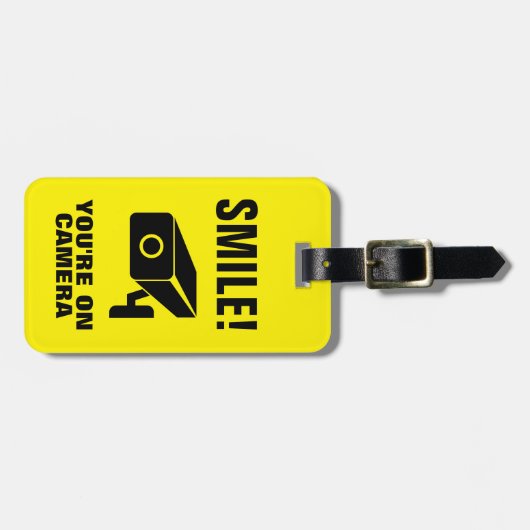 Lach op camera, grappige bagagelabels (Voorkant horizontaal)