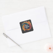 Lach op: een ontwerpbeschrijving vierkante sticker (Envelop)