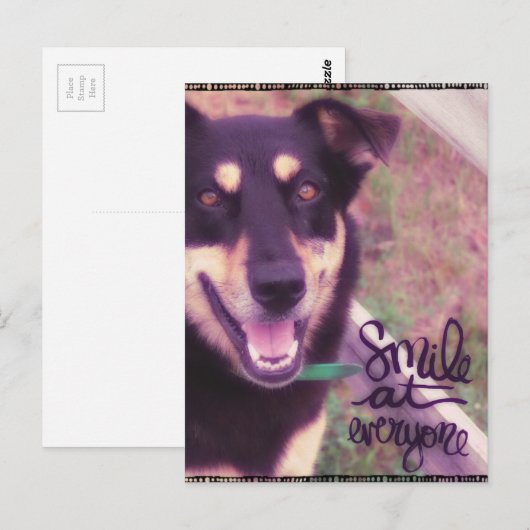 Lach op Iedereen Dog Briefkaart (Voorkant / Achterkant)